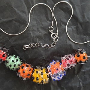 Statement Necklace Lampwork Glass / Necklace Lampwork Beads