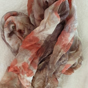 Eco Print Silk Scarf / Eco Print Silk Shawl