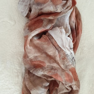 Eco Print Silk Scarf / Eco Print Silk Shawl