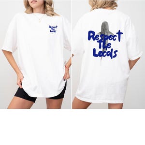 Respect the Locals Shark T-Shirt | Tiger Shark Graphic Tee | Ocean Lover Shirt | Beach Shirt | Marine Life Shirt | Surfer Gift Unisex