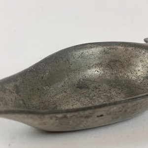 Antique early 19th century English Dent pewter invalid feeder from hospital