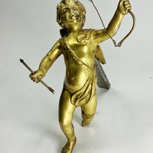 Antique gilt bronze Putti / Cherub Angel figure Architectural salvage piece