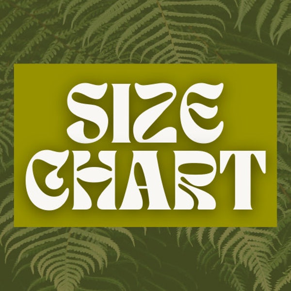 Clothing Size Chart Etsy