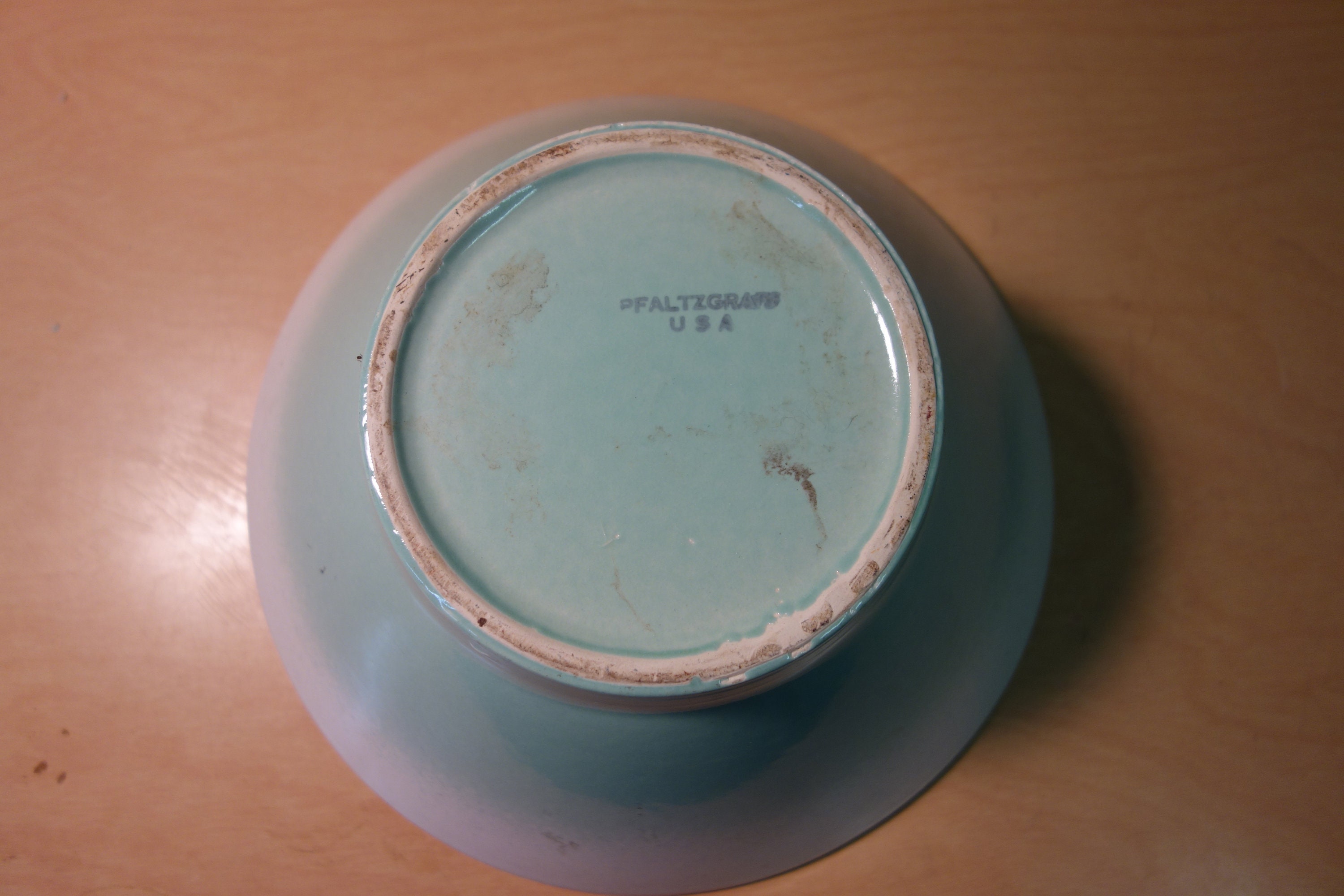 Pfaltzgraff Blue & White Large Salad Mixing Dough Serving Bowl - Etsy