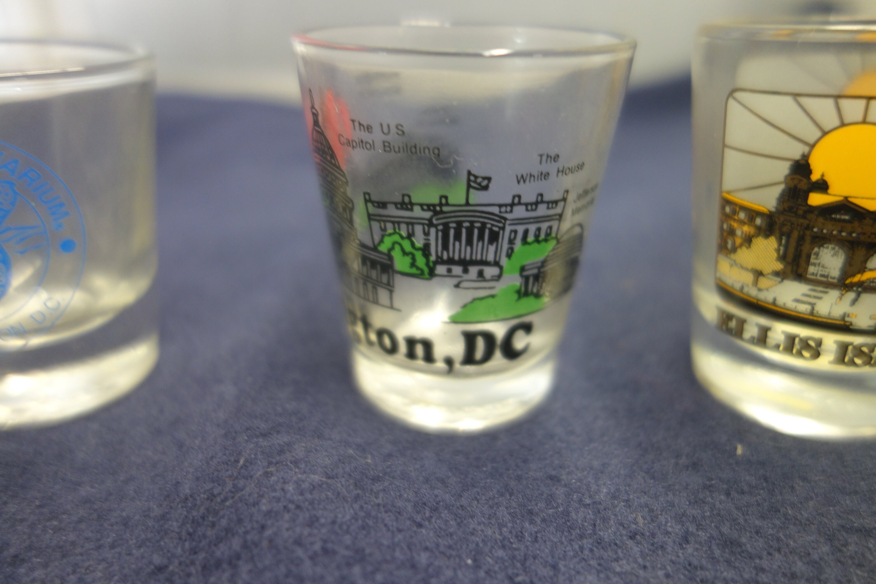 Set of three vintage shot glasses Washington DC National Etsy