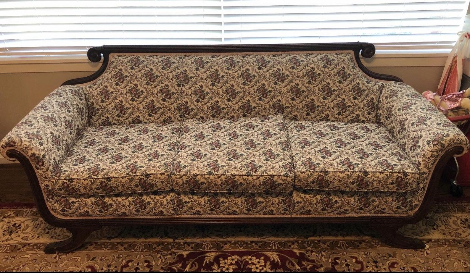 Antique estste sale Duncan Phyfe sofa settee couch lovely wood Etsy