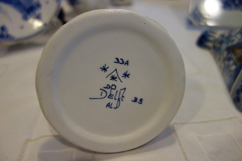 Really lovely blue and white Delft Candle holder from the Netherlands Vintage piece