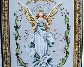 OOP Mirabilia Design  &quot;Angel of the New Dawn&quot;  MD#65 Cross Stitch Chart RARE