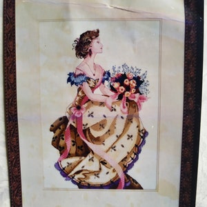 OOP Mirabilia Design  &quot;Spring  Queen&quot;  MD#34 Cross Stitch Chart RARE Used in perfect condition
