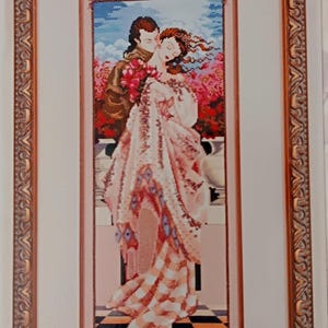 OOP Mirabilia  &quot;The Kiss&quot; MD#12 Cross Stitch chart Rare  NEW 1995