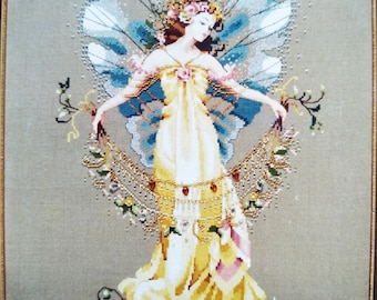 OOP Mirabilia &quot; The Garden Fairy&quot;  #MD41 Cross Stitch chart Rare Used in perfect condition
