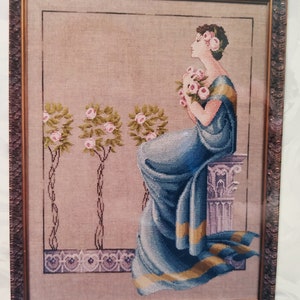 OOP Mirabilia  &quot;Damask Roses&quot; MD#1 Cross Stitch chart Rare  Sealed NEW 1993