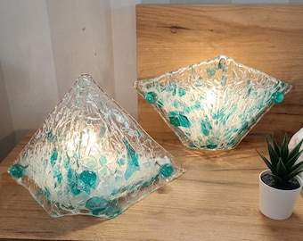 Coppia di Applique di Lusso - Vetro di Murano Sylcom Italia - Art Déco - fatto a mano - made in Italy - Nieuw
