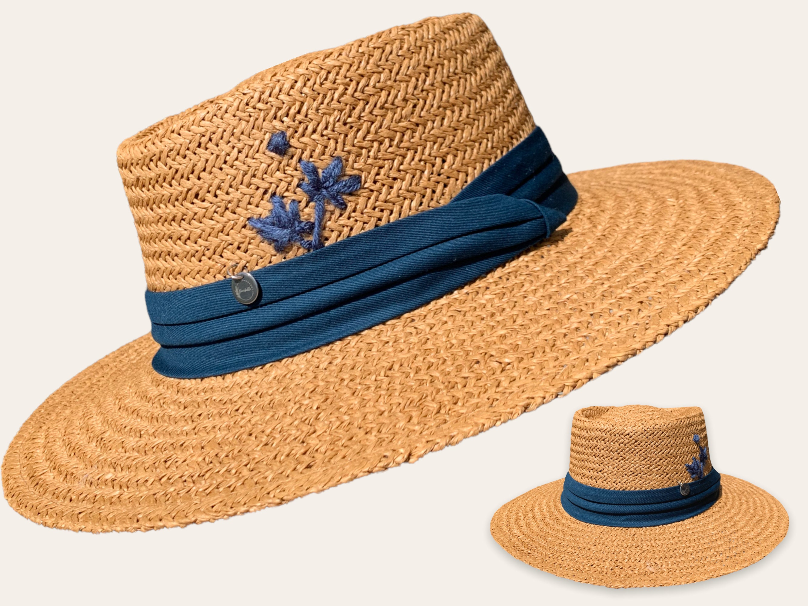 Embroidered Summer Natural Straw Hat | Women’s Straw Fedora Panama Hat Embroidered Summer Natural Straw Hat, Women main image 4