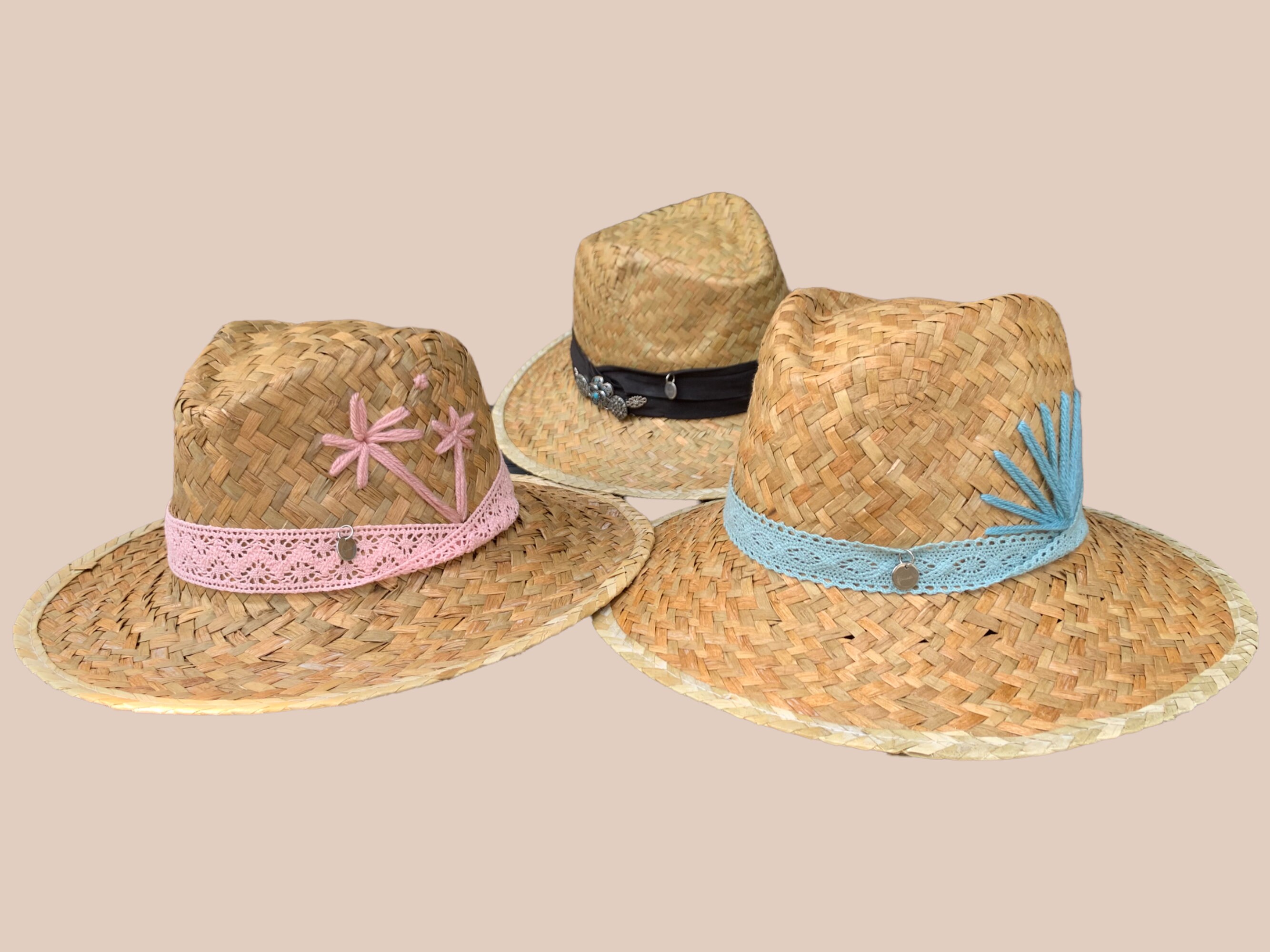 Embroidered Summer Natural Straw Hat | Women’s Straw Fedora Panama Hat Embroidered Summer Natural Straw Hat, Women main image 2