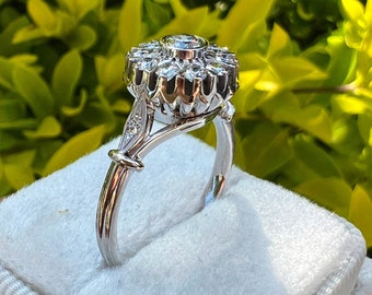 Natürlicher Diamant Verlobungsring, Vintage Ringe, einzigartiger Verlobungsring, Vintage-Stil Ring, Art-Deco-Ring Antik, Jubiläumsring, Kronenring