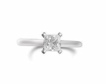 Anillo de apilamiento, anillo de diamante simple, anillo de promesa, anillo delicado, anillo de diamante pequeño simple, anillo de solitario