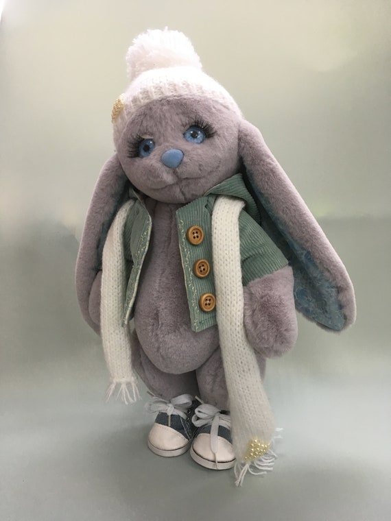 grey bunny soft toy