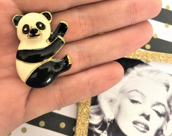 Adorable Vintage Panda Pin