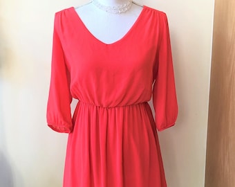 bright coral dress