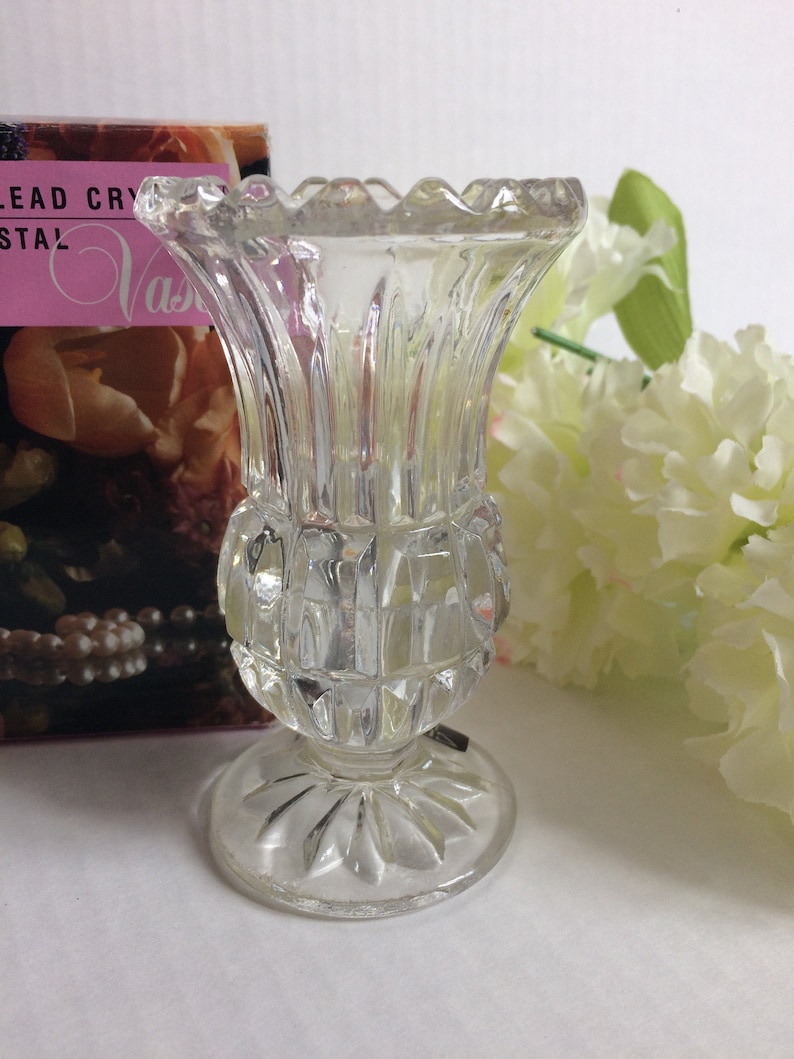 Small Lead Crystal Pedestal VaseCollectors Crystal Galleries By Fairfield Vase