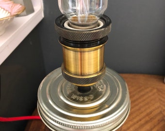 Vintage lamp in jar