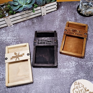 Check Presenter | Bill Holder | Custom Check Presenter (3 Colors) | Check Holder With Your Logo