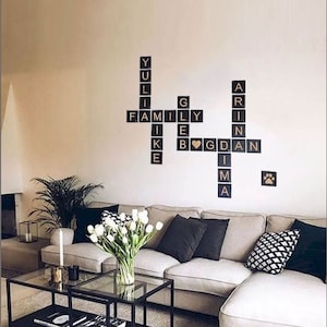 4x4 inches | Scrabble tiles names | Wall scrabble tiles | Scrabble tiles | Scrabble tiles wall art | Wall scrabble | Scrabble wall accents