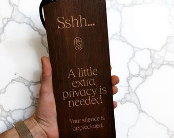 Custom Wood 'Do Not Disturb' Door Sign: Hotel Room Decor (10X26 CM)