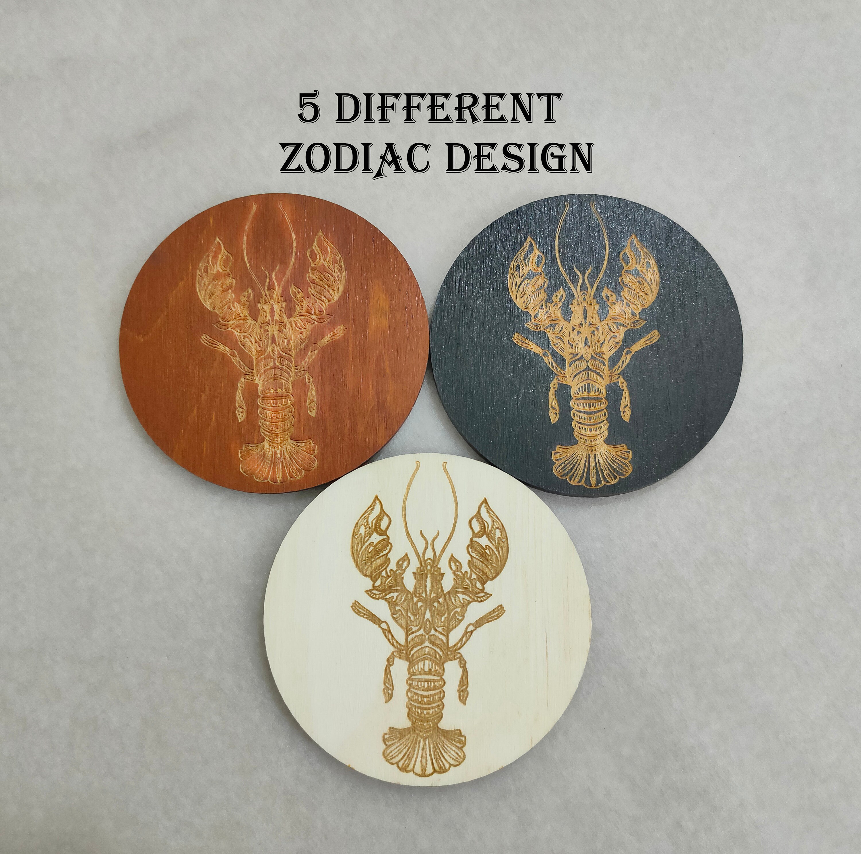 Wood zodiac coasters zodiac decor zodiac gifts Custom Etsy