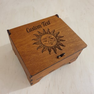 Taro Card Box | Personalized Wood Box (3 Colors) | Custom Box With Logo | Personalized Box Tarot Deck Box
