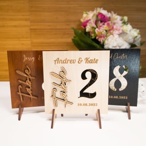 Table number sign, Wood wedding table number, Wooden table numbers, Rustic wedding decor, Wedding table decor