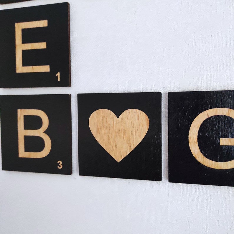 4x4 Inches Scrabble Tiles Names Wall Scrabble Tiles Etsy
