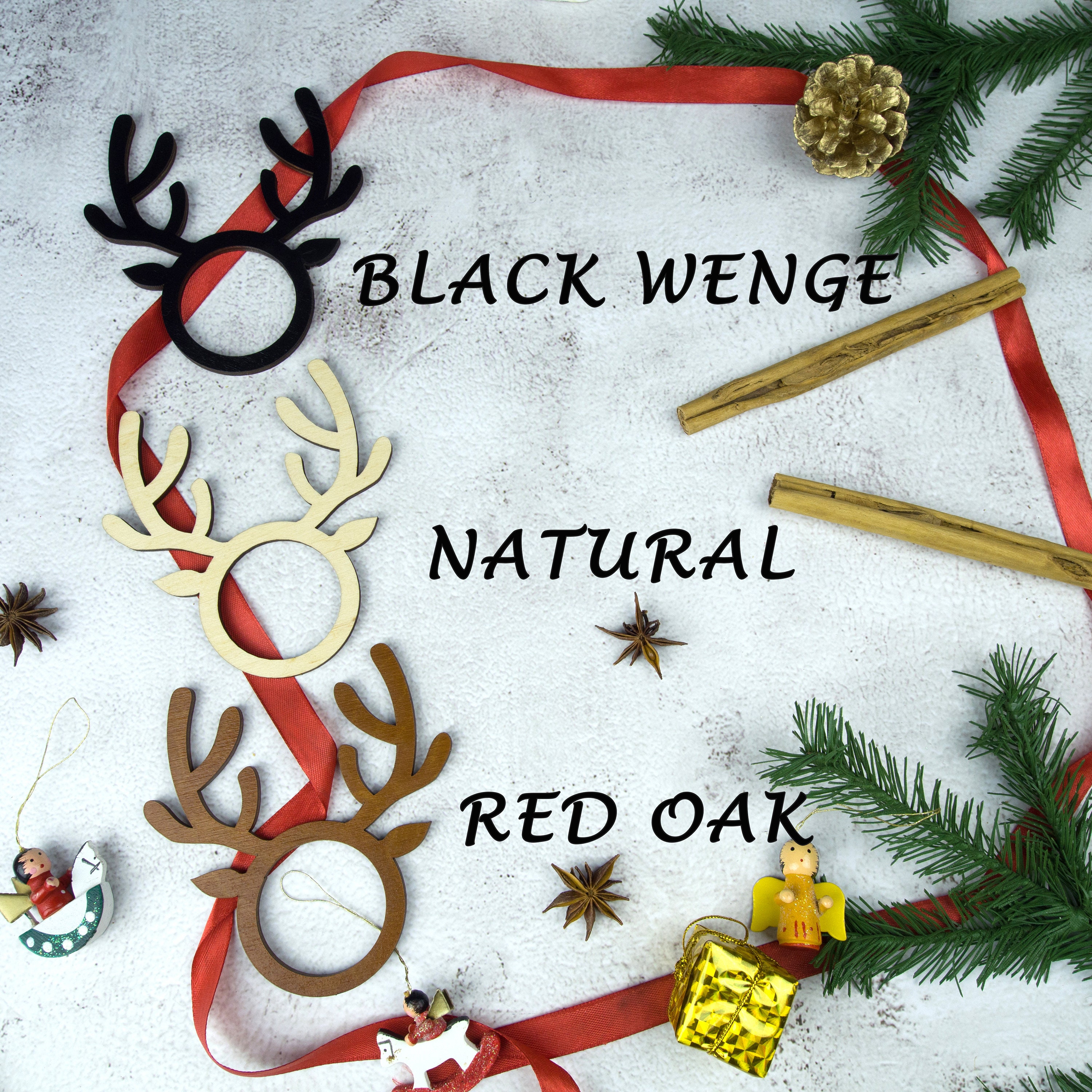 12 PIÈCES SÉRIES Anneaux De Serviette De Cerf, Rond De