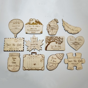 Save The Date Magnet (12 Designs), Custom Wedding Favors, Wedding Save The Date Wood Magnets, Wedding Favor Magnet