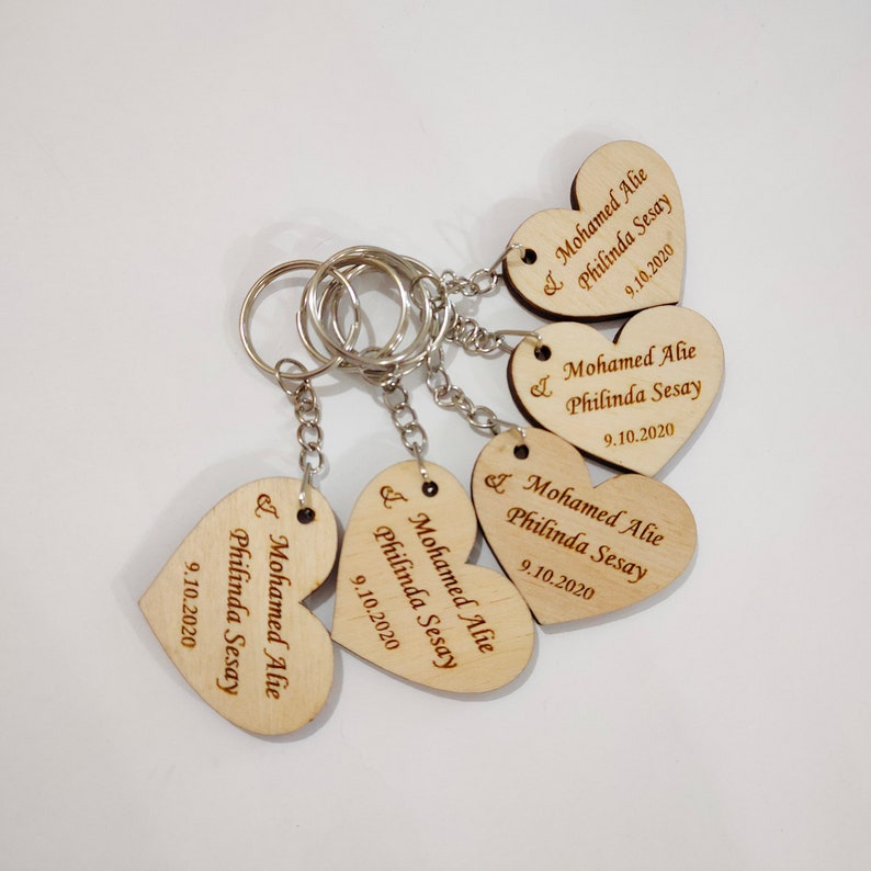 Custom wood keychain Engraved Wood Key Chain Etsy