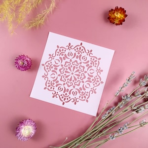 Mandala tile stencils, Mandala stencils for furniture (9 Models), Stencils for painting, Wall stencils for painting