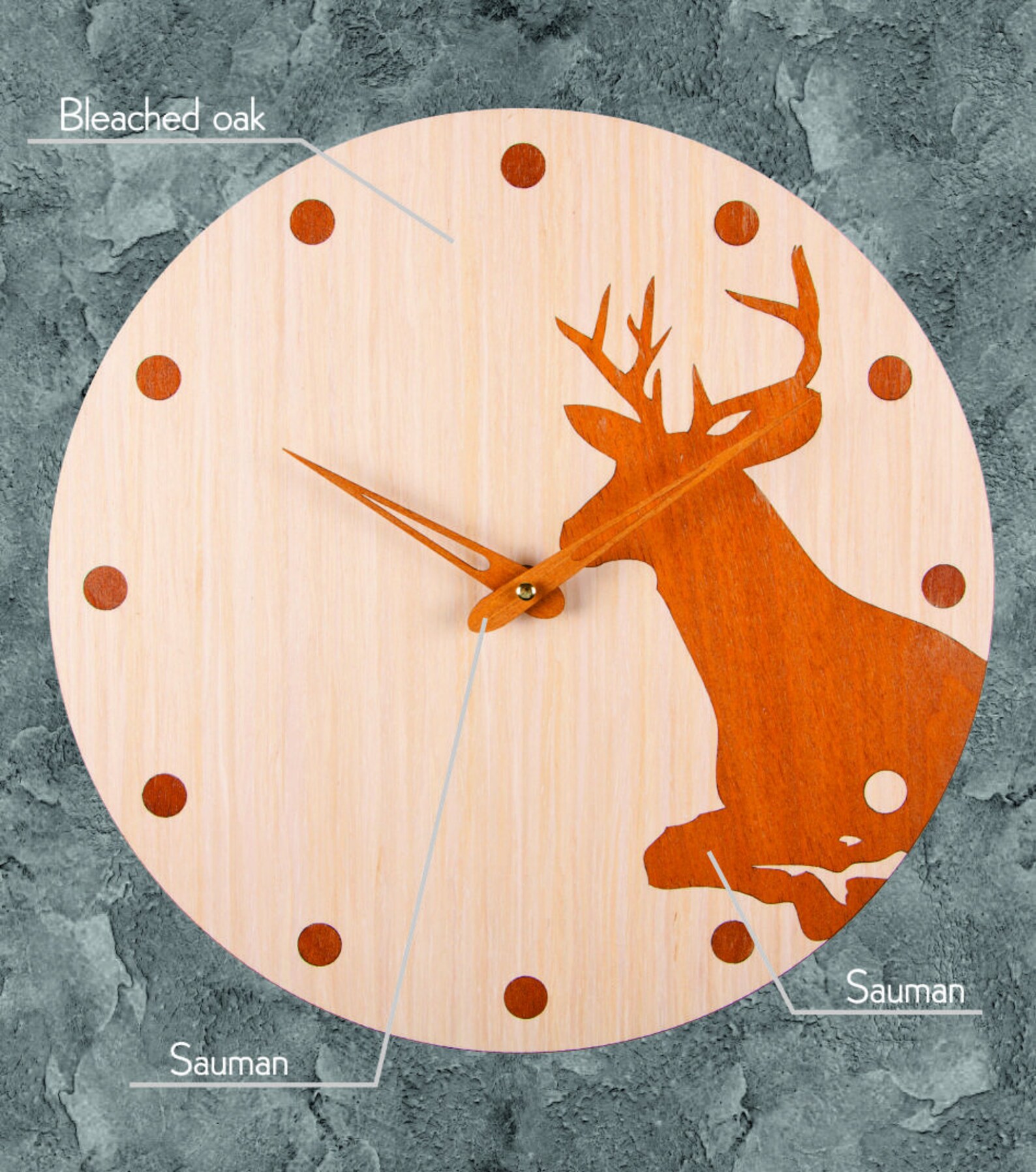 Deer wall clock Hunting gifts for men Wood wall clock Deer Etsy