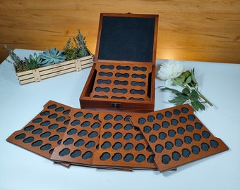 Coffret pour cadeaux | Boîte en bois personnalisée (5 tailles) | Présentoir pour pièces de monnaie militaire | Boîte en bois personnalisée | Boîte personnalisée