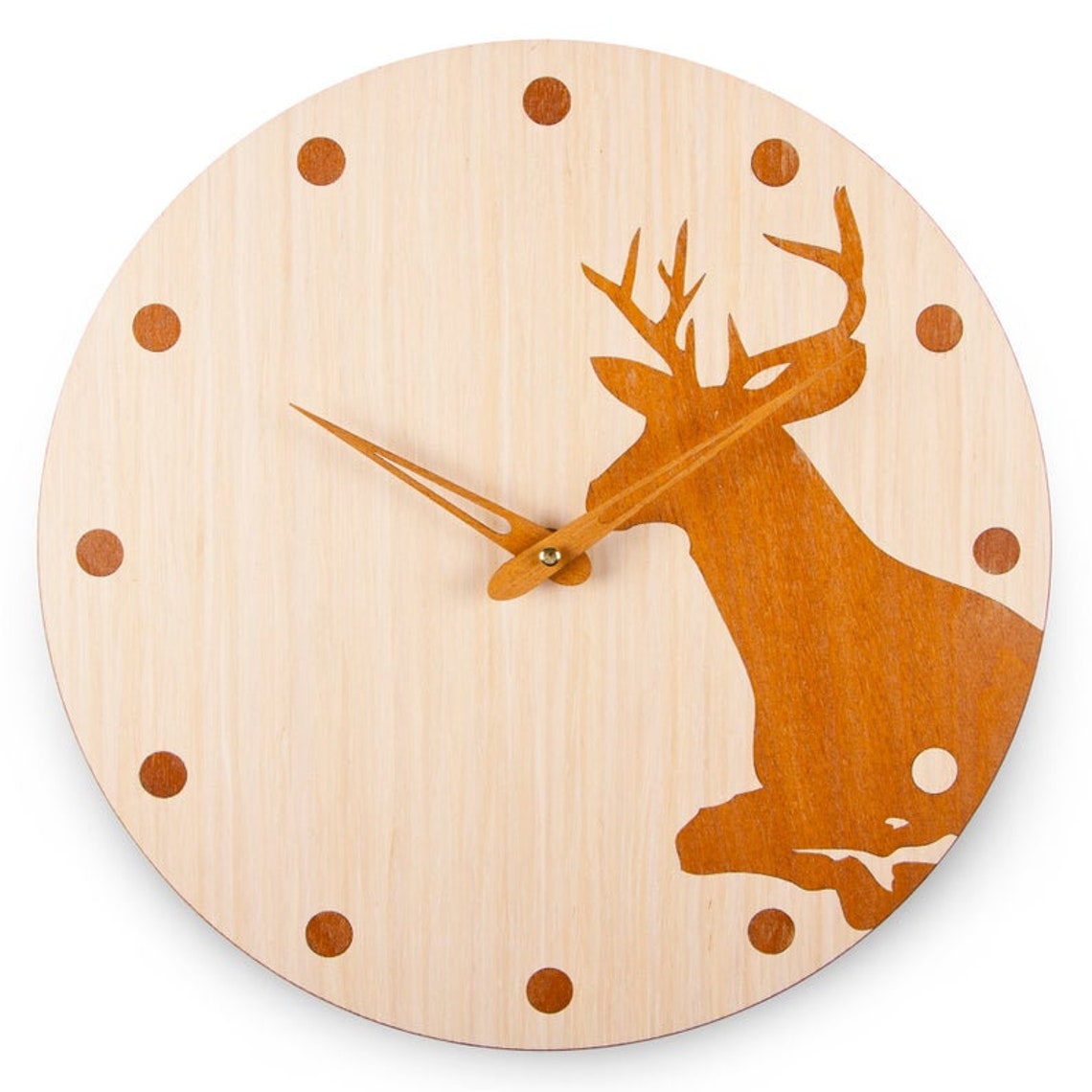 Deer wall clock Hunting gifts for men Wood wall clock Deer Etsy