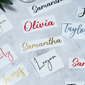 Personalised Vinyl Label | Vinyl Lettering | Vinyl Stickers (30 Fonts)| Vinyl Decal | Hydroflask Stickers