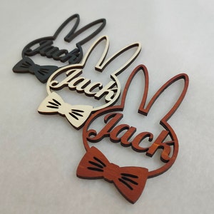 Busket easter tag, Easter bunnies, Easter bunny, wooden easter bunny, Easter bunny decor, Personalized easter bunny