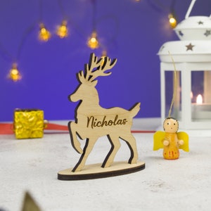 Segnaposto di Natale, Segnaposto di Natale, Nomi di Natale personalizzati, Renna personalizzata, Segnaposto di Renna, Segnaposto di Natale di Cervi