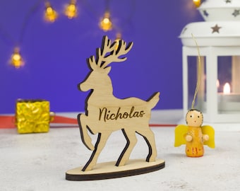 Christmas Place Tags, Christmas Cetting, Custom Christmas Names, Personalized Reindeer, Reindeer Place Tags, Deer Christmas Tags