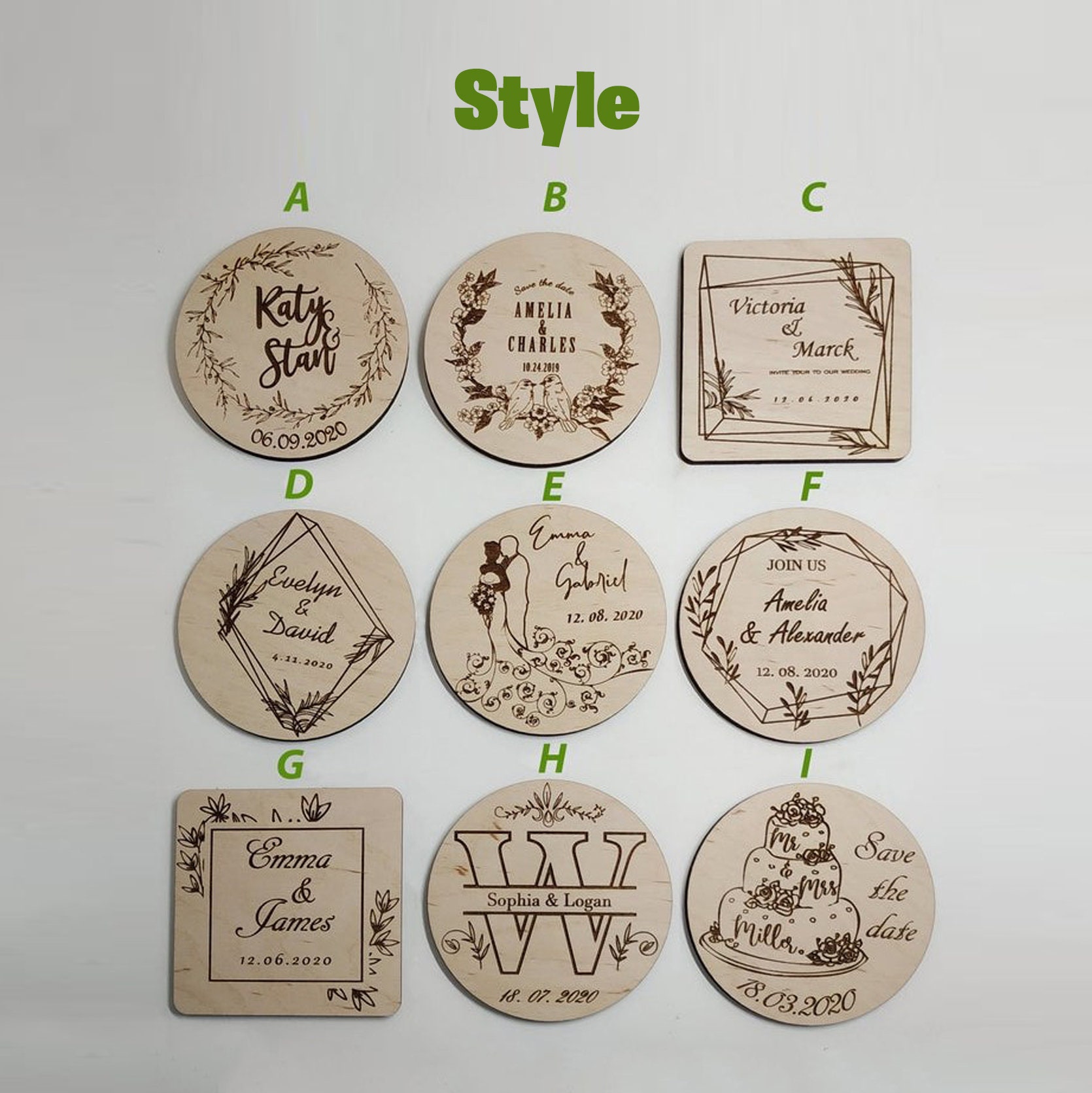 Custom Wedding Coasters Wedding Favors for Guests Save the