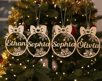 Decorazioni natalizie in legno | Ornamenti personalizzati per l'albero