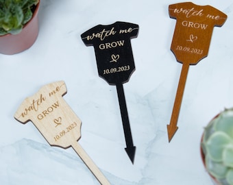 Baby Shower Succulent Tags | Pregnancy Party Favors | Personalized Plant Picks |Plant Markers | Baby in Bloom Party Decor