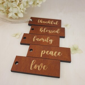 Place tags, Personal place cards, Thanksgiving decorations for table, Thanksgiving placecards, Thanksgiving napkin rings Red Oak