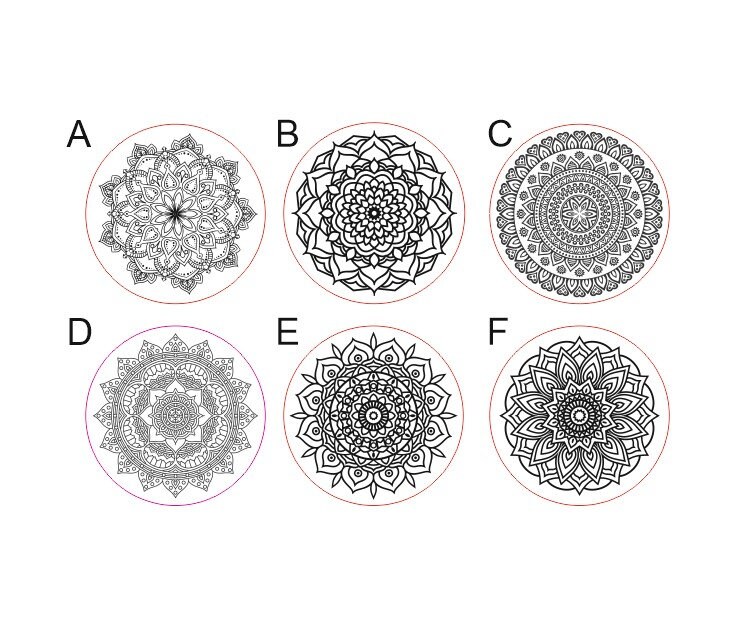 Carosello Set Di 4 Sottobicchieri In Legno Con Mandala Floreale – Stile Boho, Decorazioni Per La Casa