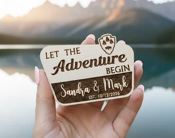 Wedding Save the Date Magnet, National Park Magnet Save The Date, Wedding Save the Date, Let The Adventure Begin